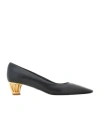 Ferragamo Cage High Heels In Black