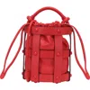 Ferragamo Cage Leather Bucket Bag In Red