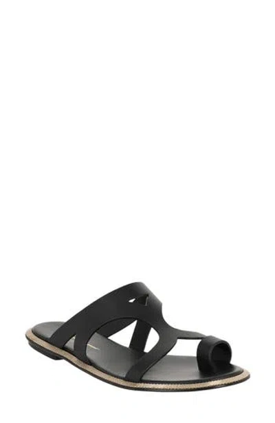 Ferragamo Caged Sandal In Black