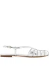 Ferragamo Caged Sandals In White