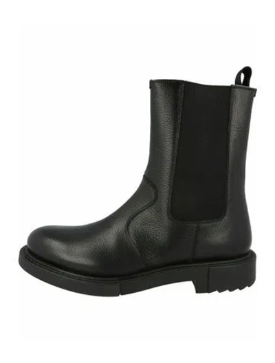 Pre-owned Ferragamo Calf Leather Chelsea Boots W/ Tags In Black