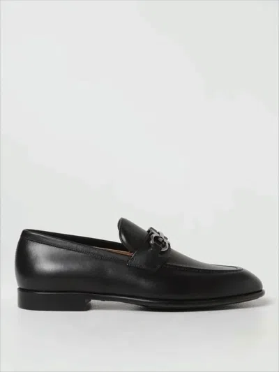 Ferragamo Calf Leather Loafers With Metal Bit Detail In White