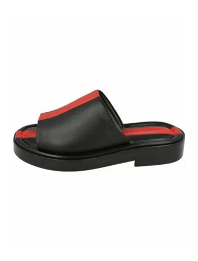 Pre-owned Ferragamo Calf Leather Mules W/ Tags In Black