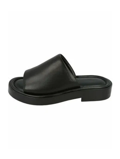 Pre-owned Ferragamo Calf Leather Mules W/ Tags In Black