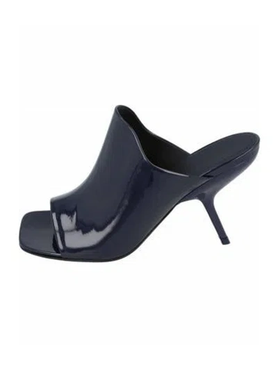 Pre-owned Ferragamo Calf Leather Mules W/ Tags In Blue