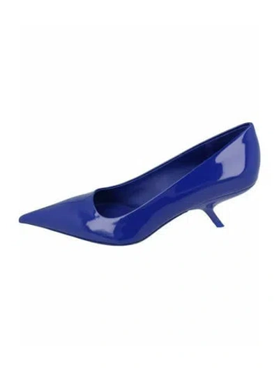 Pre-owned Ferragamo Calf Leather Pumps W/ Tags In Blue