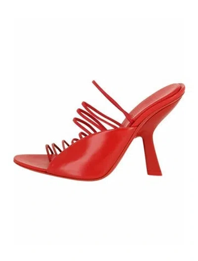 Pre-owned Ferragamo Calf Leather Pumps W/ Tags In Red