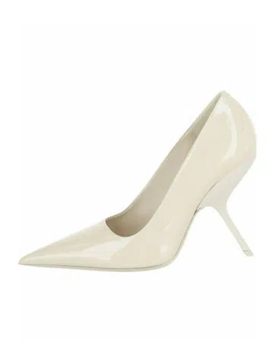 Pre-owned Ferragamo Calf Leather Pumps W/ Tags In White