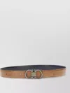 Ferragamo Brown Gancini Solid Reversible Belt In Brown