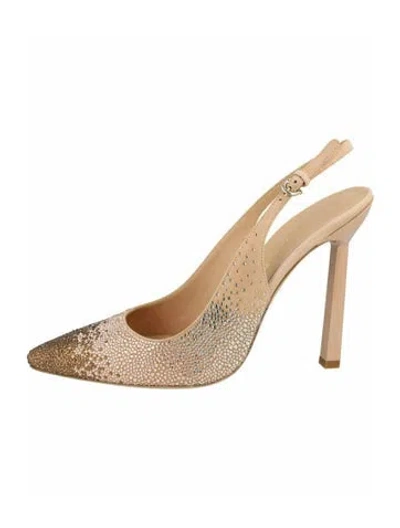 Pre-owned Ferragamo Calf Leather Slingback Pumps W/ Tags In Brown