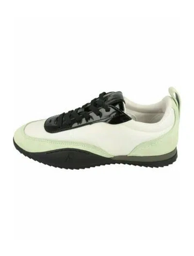 Pre-owned Ferragamo Calf Leather Sneakers W/ Tags In Green
