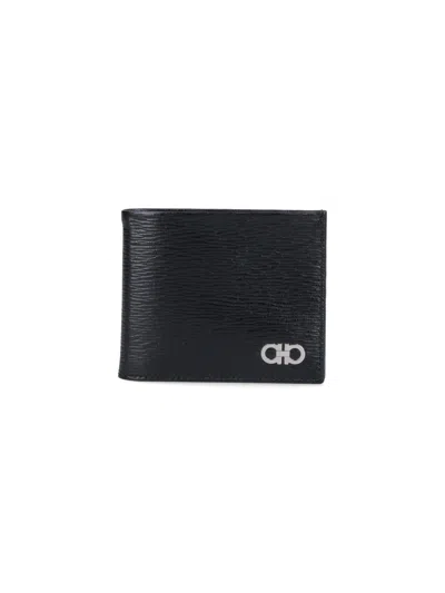 Ferragamo Calf Leather Wallet In Black