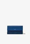 Ferragamo Monogram-jacquard Wallet In Teal