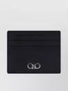 Ferragamo Calfskin Compact Card Holder Contrast Two-tone