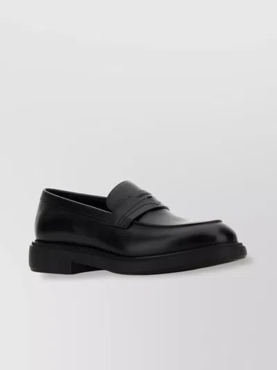 Ferragamo Caligola Loafers In Leather In Black