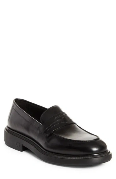 Ferragamo Caligola Penny Loafer In Black