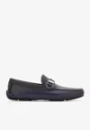 Ferragamo Man Loafers Midnight Blue Size 6.5 Soft Leather In Blue