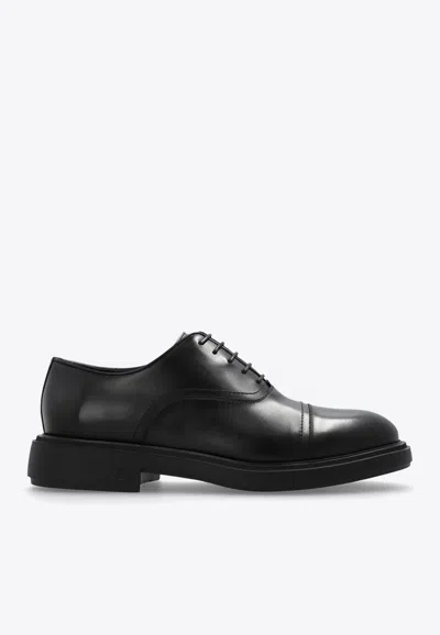 Ferragamo Camden Leather Oxford Shoes In Black