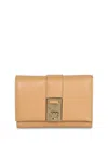 FERRAGAMO CAMEL HUG LEATHER WALLET