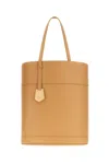 Ferragamo Medium Entry Leather Tote Bag In Light Camel