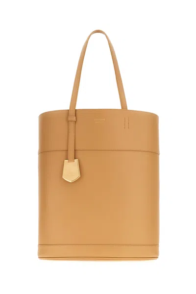 Ferragamo Medium Entry Leather Tote Bag In Light Camel