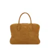 Ferragamo Camel Suede Medium Handbag