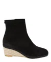 Ferragamo Canaria Suede Booties In Black