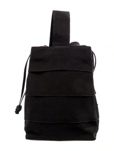 Pre-owned Ferragamo Canvas Backpack In Black