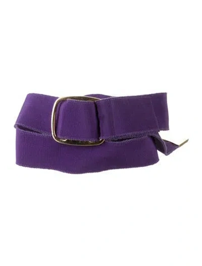 Pre-owned Ferragamo Canvas Belt In Purple