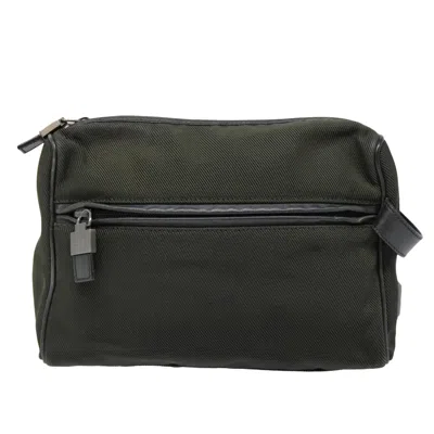 Pre-owned Ferragamo Canvas Clutch Bag () In Green