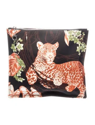 Pre-owned Ferragamo Canvas Clutch In Black
