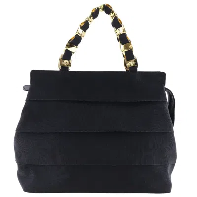 Pre-owned Ferragamo Canvas Handbag () In Black