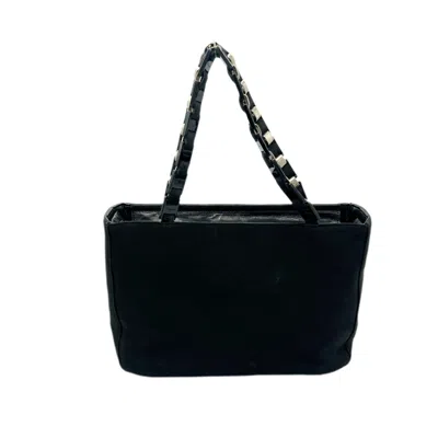Pre-owned Ferragamo Canvas Handbag () In Black