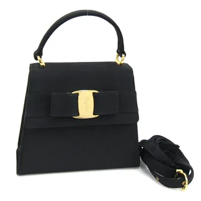 Pre-owned Ferragamo Canvas Handbag () In Black