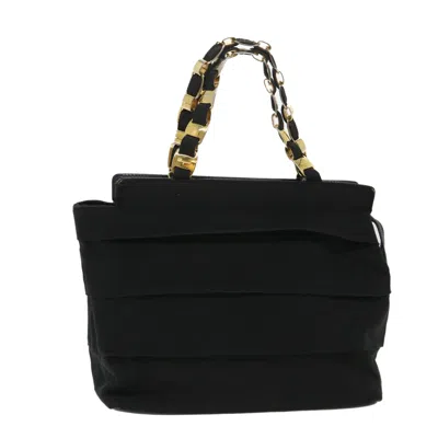 Pre-owned Ferragamo Canvas Handbag () In Black
