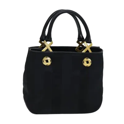 Pre-owned Ferragamo Canvas Handbag () In Black