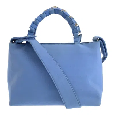 Pre-owned Ferragamo Canvas Handbag Shoulder Bag () In Blue