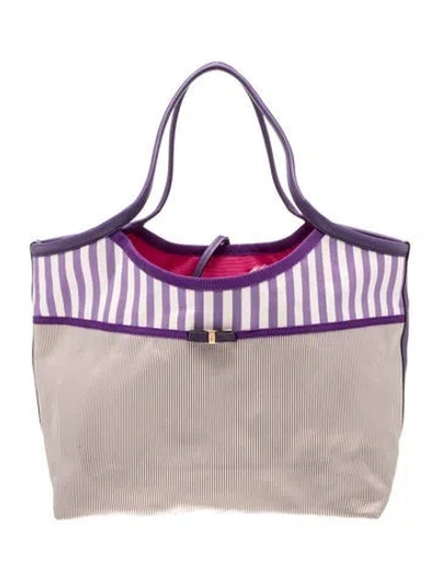 Pre-owned Ferragamo Canvas Hobo In Multi