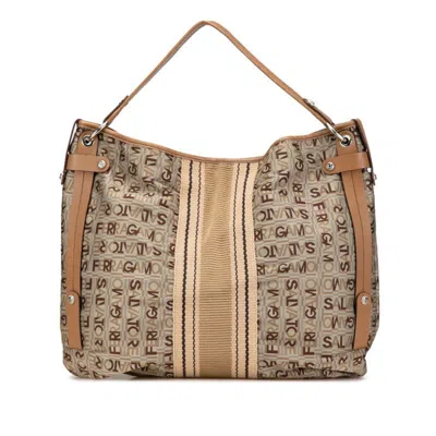 Pre-owned Ferragamo Canvas Leather Handbag ()