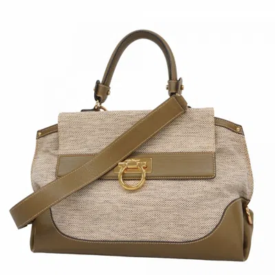 Pre-owned Ferragamo Canvas Leather Handbag () In Multi