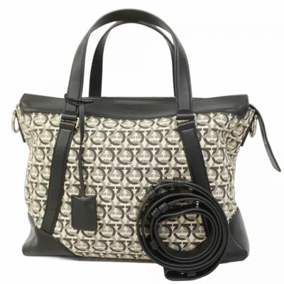 Pre-owned Ferragamo Canvas Leather Handbag () In Multi