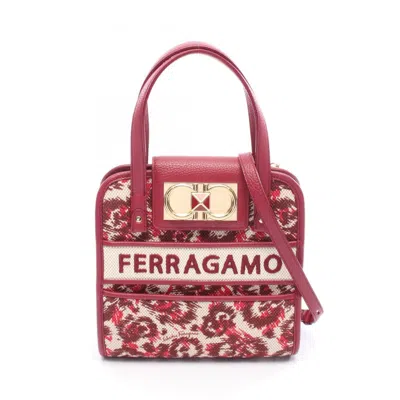 Pre-owned Ferragamo Canvas Leather Handbag () In Multi