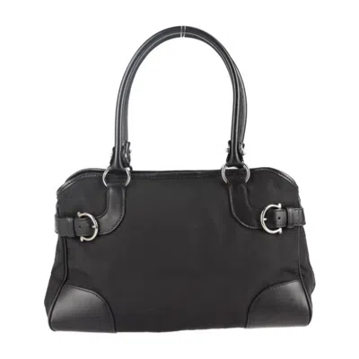 Pre-owned Ferragamo Canvas Leather Handbag Shoulder Bag Tote Bag ()