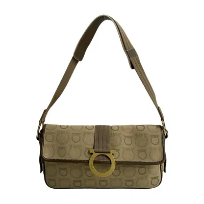 Pre-owned Ferragamo Canvas Leather Shoulder Bag () In Multi