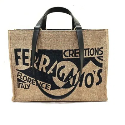 Pre-owned Ferragamo Canvas Leather Shoulder Bag Tote Bag () In Multi