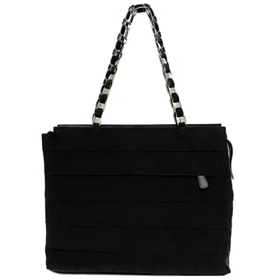 Pre-owned Ferragamo Canvas Leather Tote Bag () In Black