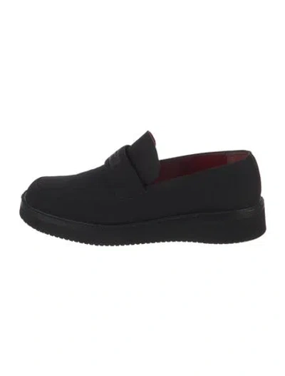 Pre-owned Ferragamo Canvas Loafers In Black