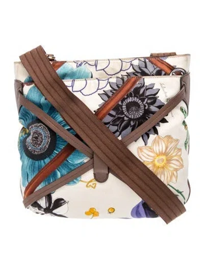 Pre-owned Ferragamo Canvas Messenger Bag In Multicolor