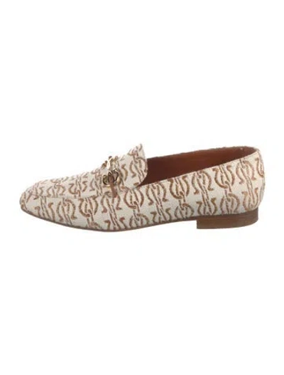 Pre-owned Ferragamo Canvas Patterned Loafers In Multi