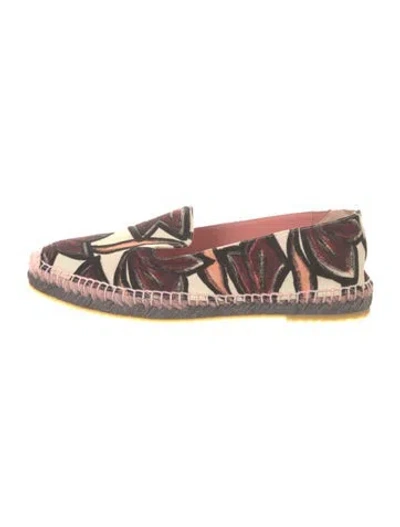 Pre-owned Ferragamo Canvas Printed Espadrilles In Neutral